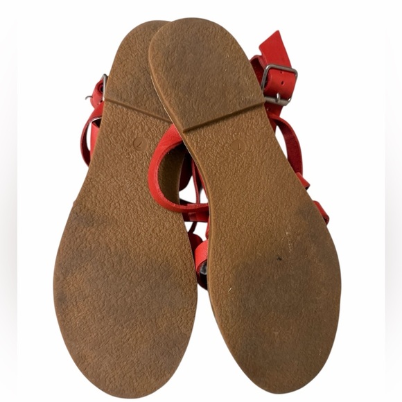 MADEWELL The Boardwalk Multi Strap Sandals Red Size 7